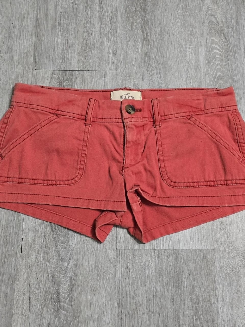 Vintage Y2K Hollister Co. Stretch Chino Micro Mini Low Rise Shorts Size 1
